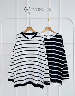 STRIPES LOVE BLOUSE / ATASAN BLOUSE SALUR OVERSIZE