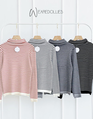 STRIPES TURTLENECK TOP / ATASAN KERAH TINGGI