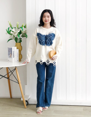 TANSY KNIT SWEATER / SWEATER BUTTERFLY