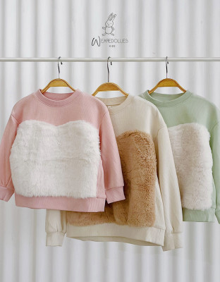 WEAREDOLLIES KIDS / SWEATER FURR ANAK PEREMPUAN IMPORT