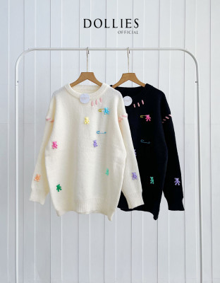 WERVA SWEATER / SWEATER RAJUT MIX BONEKA BEAR