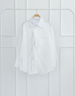 White Ruffle Shirt