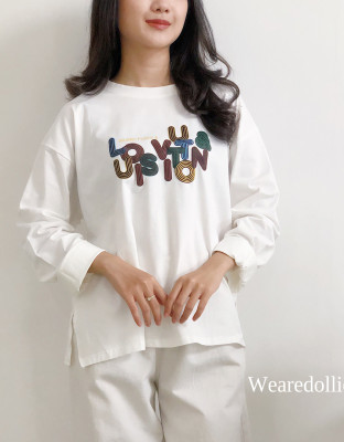 WUMEI TOP / ATASAN KAOS WANITA LENGAN PANJANG