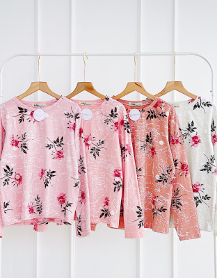 YUTA FLORA BLOUSE / KAOS BUNGA SABLON