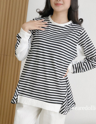 ZIHA BLOUSE / ATASAN BLOUSE MOTIF SALUR