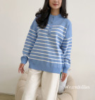 AECHA KNIT TOP / ATASAN KNIT STRIPES BASIC