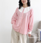 ALIARA SHIRT / KEMEJA STRIPES KERAH SAILOR