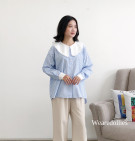 ALIARA SHIRT / KEMEJA STRIPES KERAH SAILOR