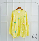 ALINE KNIT BLOUSE / KNIT BLOUSE POMPOM