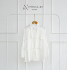 AMORY WHITE TOP / ATASAN PLEATS RUFFLE