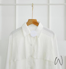 AMORY WHITE TOP / ATASAN PLEATS RUFFLE