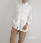 AMORY WHITE TOP / ATASAN PLEATS RUFFLE