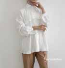 AMORY WHITE TOP / ATASAN PLEATS RUFFLE