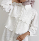 AMORY WHITE TOP / ATASAN PLEATS RUFFLE