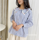 ASKA SHIRT / KEMEJA STRIPES KERAR BORDIR