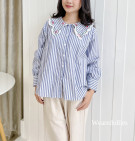 ASKA SHIRT / KEMEJA STRIPES KERAR BORDIR