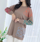 BELONA SWEATER / SWEATER KNIT MOTIF BORDIR