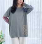 BELONA SWEATER / SWEATER KNIT MOTIF BORDIR