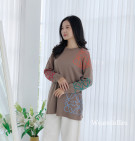 BELONA SWEATER / SWEATER KNIT MOTIF BORDIR