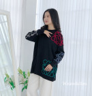 BELONA SWEATER / SWEATER KNIT MOTIF BORDIR