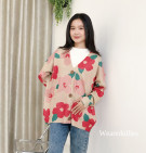 BIG FLORA OUTER / CARDINGAN KNIT IMPORT