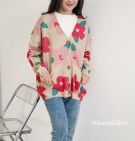 BIG FLORA OUTER / CARDINGAN KNIT IMPORT