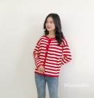 BLASTERA KNIT TOP / KNIT STRIPES CARDY TOP