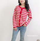 BLASTERA KNIT TOP / KNIT STRIPES CARDY TOP