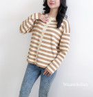 BLASTERA KNIT TOP / KNIT STRIPES CARDY TOP