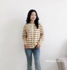 BLASTERA KNIT TOP / KNIT STRIPES CARDY TOP