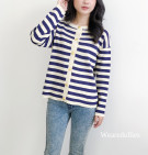 BLASTERA KNIT TOP / KNIT STRIPES CARDY TOP