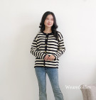 BLASTERA KNIT TOP / KNIT STRIPES CARDY TOP