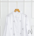 BONA WHITE SHIRT / KEMEJA PUTIH BORDIR