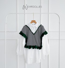 BONNIE BLOUSE / ATASAN BLOUSE MOTIF STRIPES RUFFLE