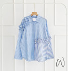 BRIANA SHIRT / ATASAN STRIPES RUFFLE