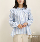 BYLLA SHIRT / KEMEJA STRIPES KERAH SAILOR