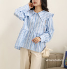 BYLLA SHIRT / KEMEJA STRIPES KERAH SAILOR