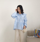 BYLLA SHIRT / KEMEJA STRIPES KERAH SAILOR