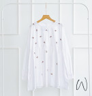 CAFELA WHITE TOP / BLOUSE PUTIH BORDIR