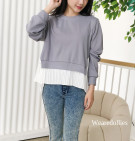 CAMINA BLOUSE / ATASAN BLOUSE KAOS MIX PRISKET LACE