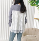 CAMINA BLOUSE / ATASAN BLOUSE KAOS MIX PRISKET LACE