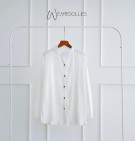 CARISA WHITE TOP / ATASAN PUTIH PRISKET