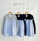 CARMIE BLOUSE / BLOUSE MOTIF STRIPES