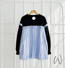 CARMIE BLOUSE / BLOUSE MOTIF STRIPES