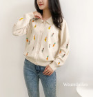 CARROT KNIT TOP / ATASAN KNIT KERAH BORDIR CARROT