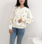 CARROT KNIT TOP / ATASAN KNIT KERAH BORDIR CARROT