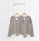 CASIA STRIPES BLOUSE / ATASAN GARIS WANITA