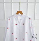 CHERRY WHITE SHIRT / KEMEJA PUTIH BORDIR