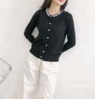 CIANA PEARL TOP / ATASAN KNIT LEHER MUTIARA