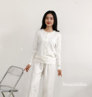 CIANA PEARL TOP / ATASAN KNIT LEHER MUTIARA